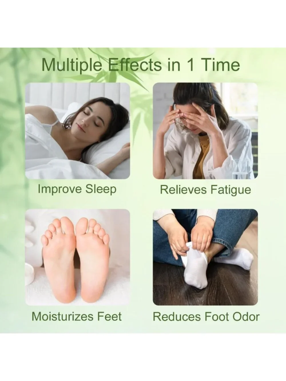 100 Deep Cleansing Foot Pads | Natural Bamboo Patch for Stress Relief & Better